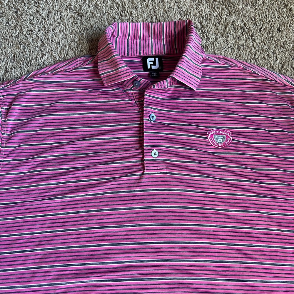 FootJoy Golf Polo Shirt XL Medinah Country Club Chicago pink insight